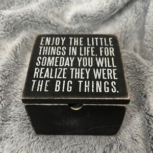 Inspirational Message Black Wooden Box